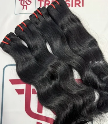 Jet Black Wavy Hair Extensions