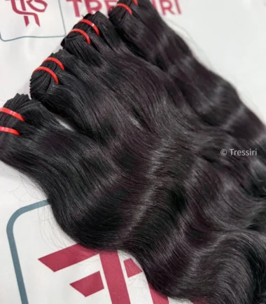 Jet Black Wavy Hair Extensions