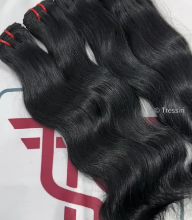 Jet Black Wavy Hair Extensions