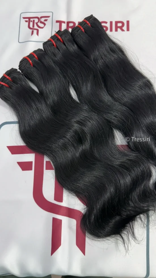 Jet Black Wavy Hair Extensions