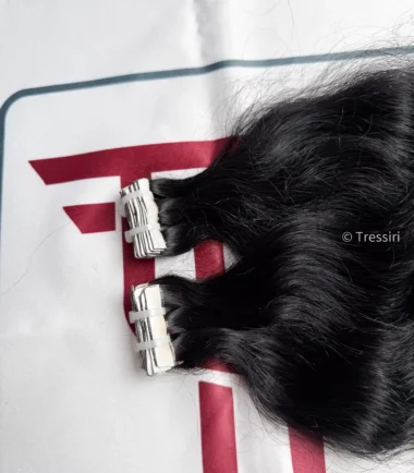 Buy Jet Black Tape-In Wavy Extensions Buy Jet Black Tape-In Wavy Extensions