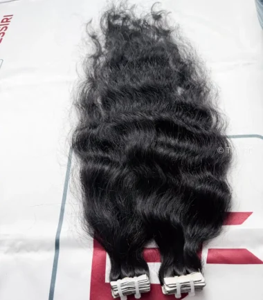 Home 19 Jet Black Tape-In Wavy Extensions