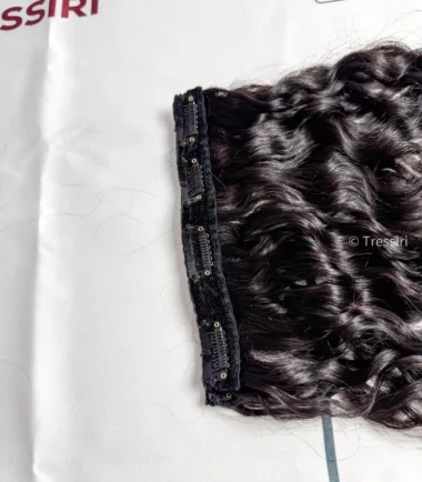 Luxury South Indian Clip-On 7 Piece Set 200 Grams Black | Premium Indian Hair