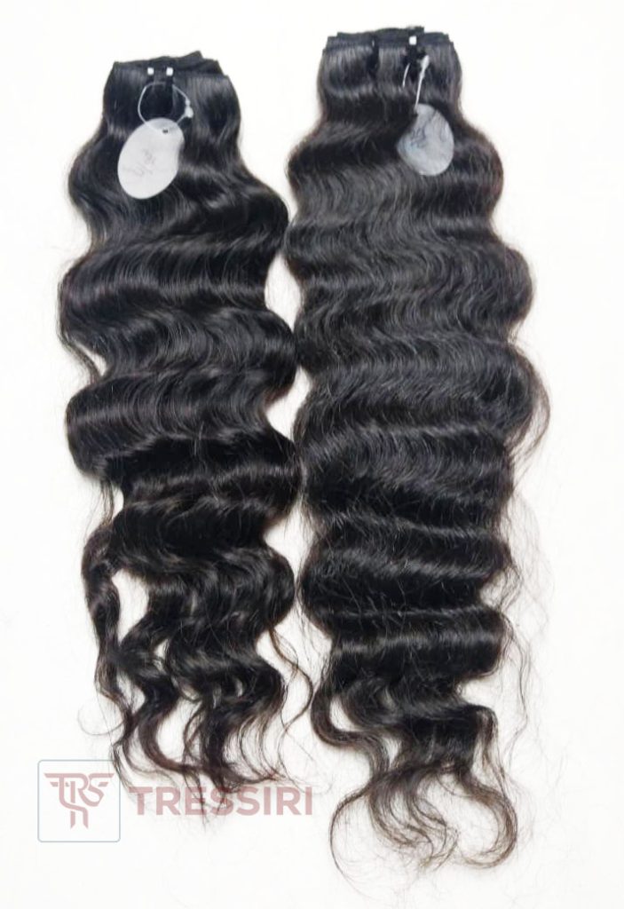 Close up of aligned cuticles on Raw Indian Hair