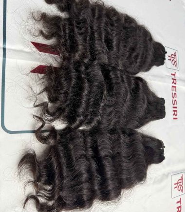 Luxury raw Indian curly 3 bundle deal in mixed lengths