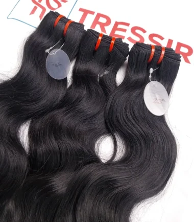 Jet Black Wavy Hair Bundle, USA Stock