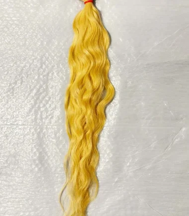 Tressiri blonde wavy clip-in hair extensions, USA Stock