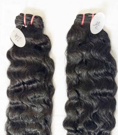 Jet Black Loose Curly Hair