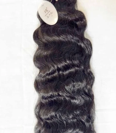 Jet Black Steam Loose Curly Hair Bundles USA
