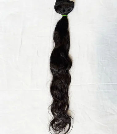 Natural black wavy clip-in extensions stocked in Texas