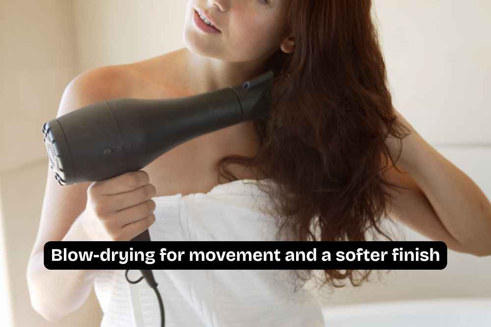 Heat Styling Hair Extensions: 7 Methods for Better Results 3 Blow-drying for movement and a softer finish
